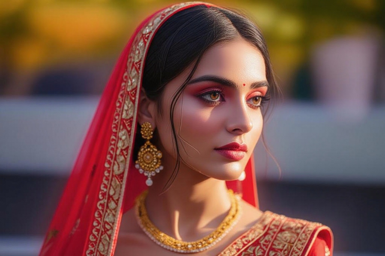 Bridal makeup transformation at Aastha Beauty Lounge Pokhara