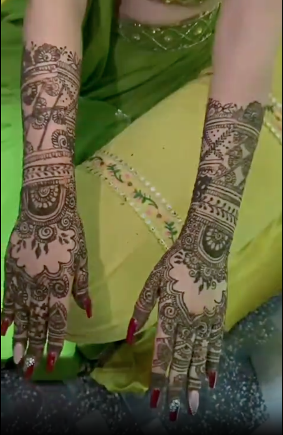 Bridal mehendi art at Aastha Beauty Lounge Pokhara